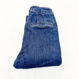OAT NY Flare Dark Wash Denim Jeans Seamed Back Pocket Size 4 / 27
